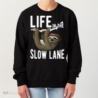 Life In The Slow Lane Funny Sloth Lover Meaningful Gift Women's Sweatshirt thumb 0