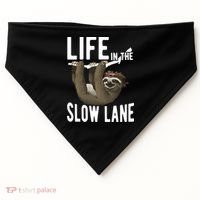 Life In The Slow Lane Funny Sloth Lover Meaningful Gift USA-Made Doggie Bandana thumb 0