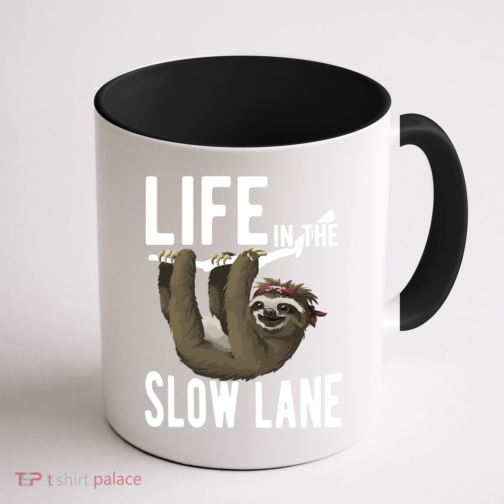 Life In The Slow Lane Funny Sloth Lover Meaningful Gift Coffee Mug