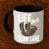 Life In The Slow Lane Funny Sloth Lover Meaningful Gift Coffee Mug thumb 2