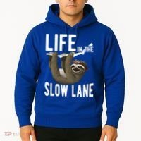 Life In The Slow Lane Funny Sloth Lover Meaningful Gift Hoodie thumb 2