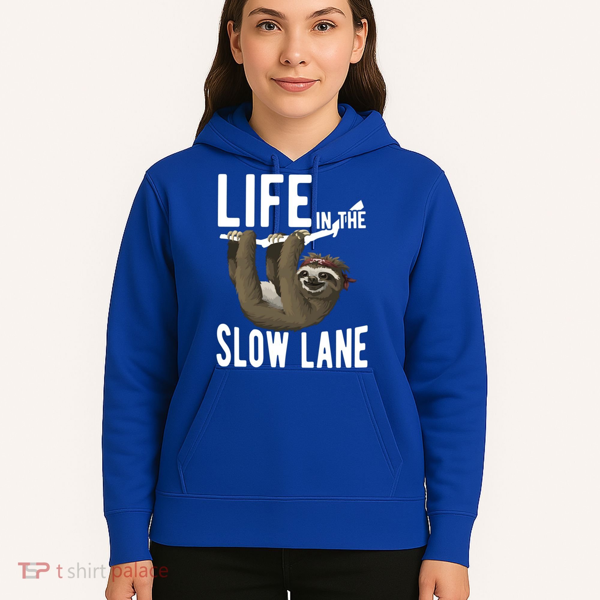 Life In The Slow Lane Funny Sloth Lover Meaningful Gift Hoodie