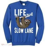 Life In The Slow Lane Funny Sloth Lover Meaningful Gift Sweatshirt thumb 0