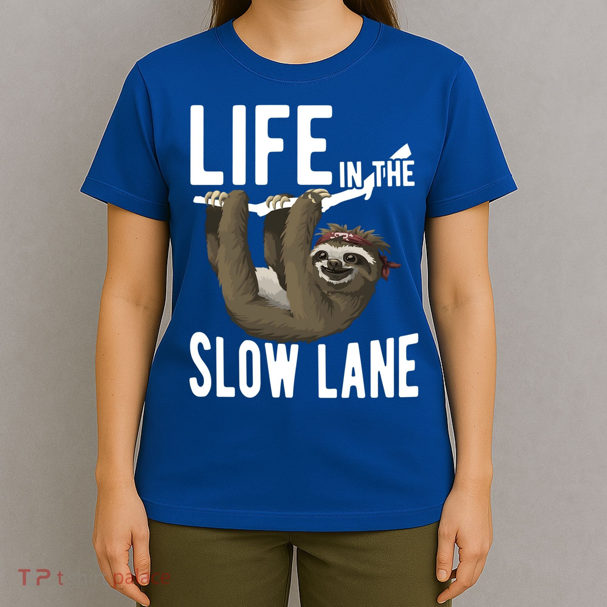 Life In The Slow Lane Funny Sloth Lover Meaningful Gift T-Shirt