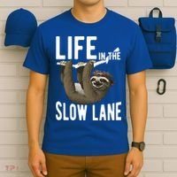 Life In The Slow Lane Funny Sloth Lover Meaningful Gift T-Shirt thumb 6