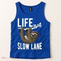 Life In The Slow Lane Funny Sloth Lover Meaningful Gift Tank Top thumb 2