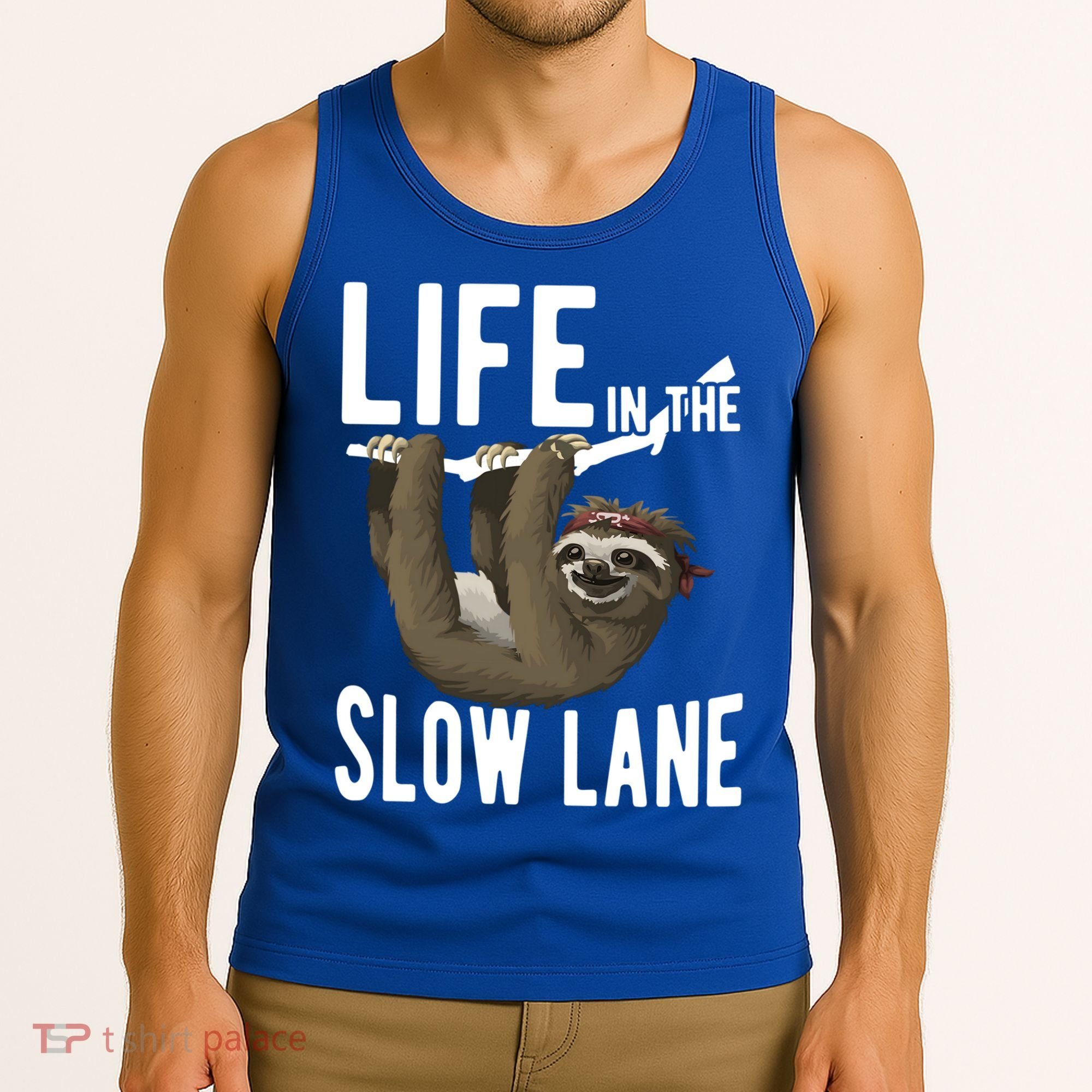 Life In The Slow Lane Funny Sloth Lover Meaningful Gift Tank Top