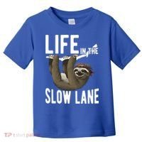 Life In The Slow Lane Funny Sloth Lover Meaningful Gift Toddler T-Shirt thumb 0