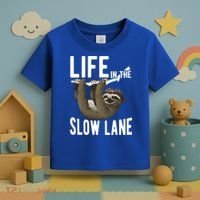 Life In The Slow Lane Funny Sloth Lover Meaningful Gift Toddler T-Shirt thumb 3