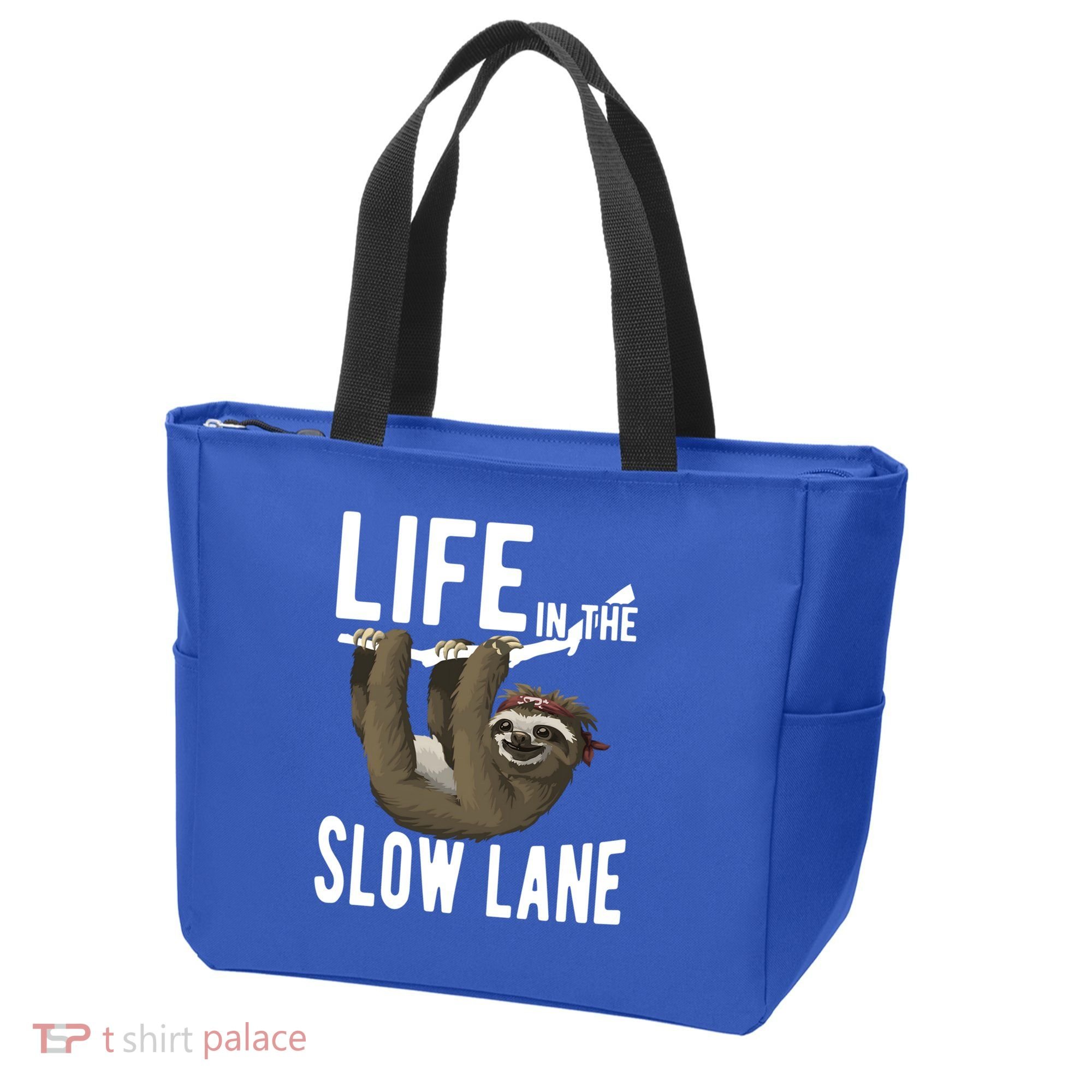Life In The Slow Lane Funny Sloth Lover Meaningful Gift Tote Bag