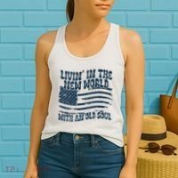 Living In The New World With An Old Soul Women's Tank Top thumb 2