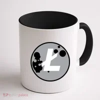 Litecoin Moon Cryptocurrency Coffee Mug thumb 1