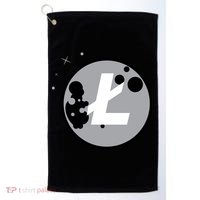 Litecoin Moon Cryptocurrency Golf Towel thumb 0