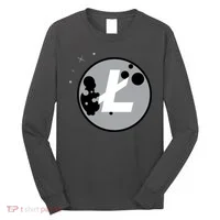 Litecoin Moon Cryptocurrency Long Sleeve Shirt thumb 0