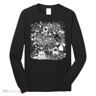 Little Cartoon Monster Mash Up Long Sleeve Shirt