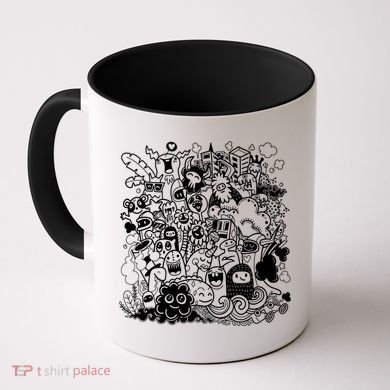 Little Cartoon Monster Mash Up Coffee Mug