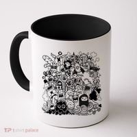 Little Cartoon Monster Mash Up Coffee Mug thumb 0