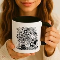 Little Cartoon Monster Mash Up Coffee Mug thumb 3