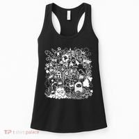 Little Cartoon Monster Mash Up Women's Tank Top thumb 0