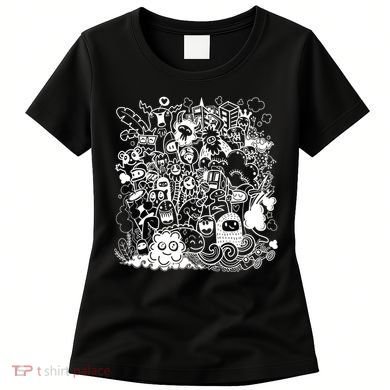 Little Cartoon Monster Mash Up Women's T-Shirt
