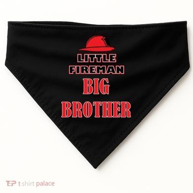 Little Fireman Big Brother USA-Made Doggie Bandana