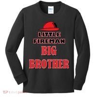 Little Fireman Big Brother Kids Long Sleeve Shirt thumb 0