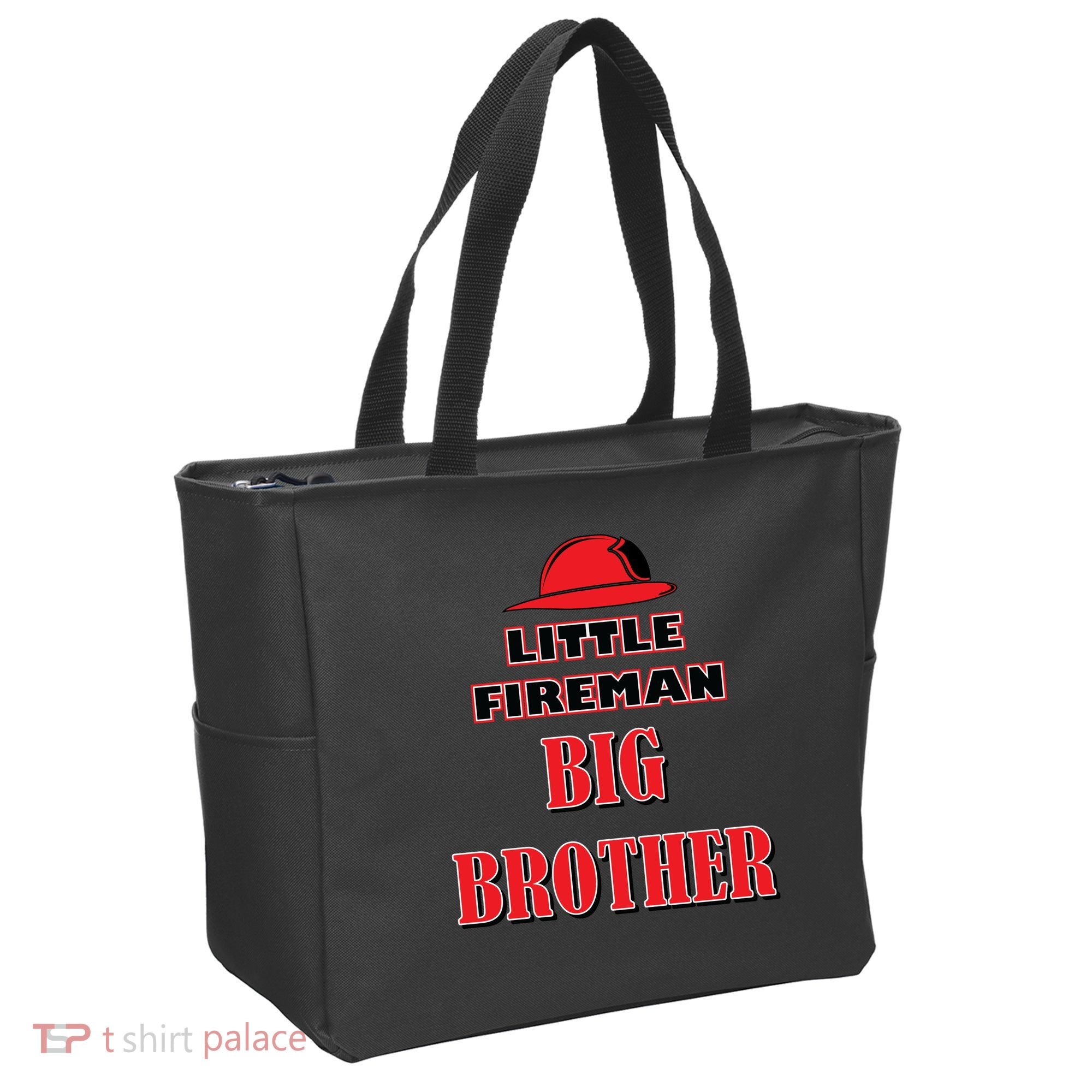 Little Fireman Big Brother Tote Bag