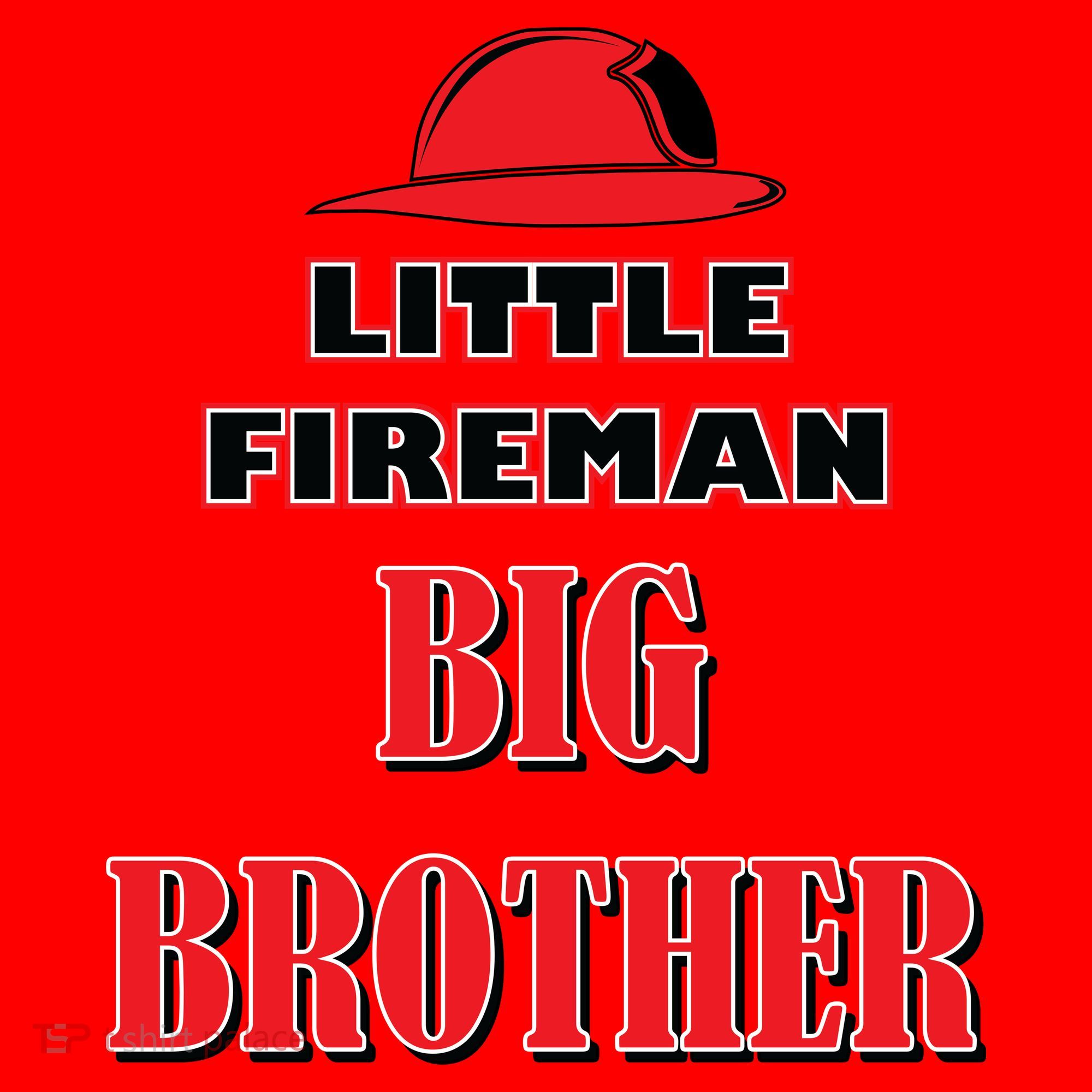 Little Fireman Big Brother Santa Hat