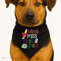 Little Miss First Grade USA-Made Doggie Bandana thumb 1