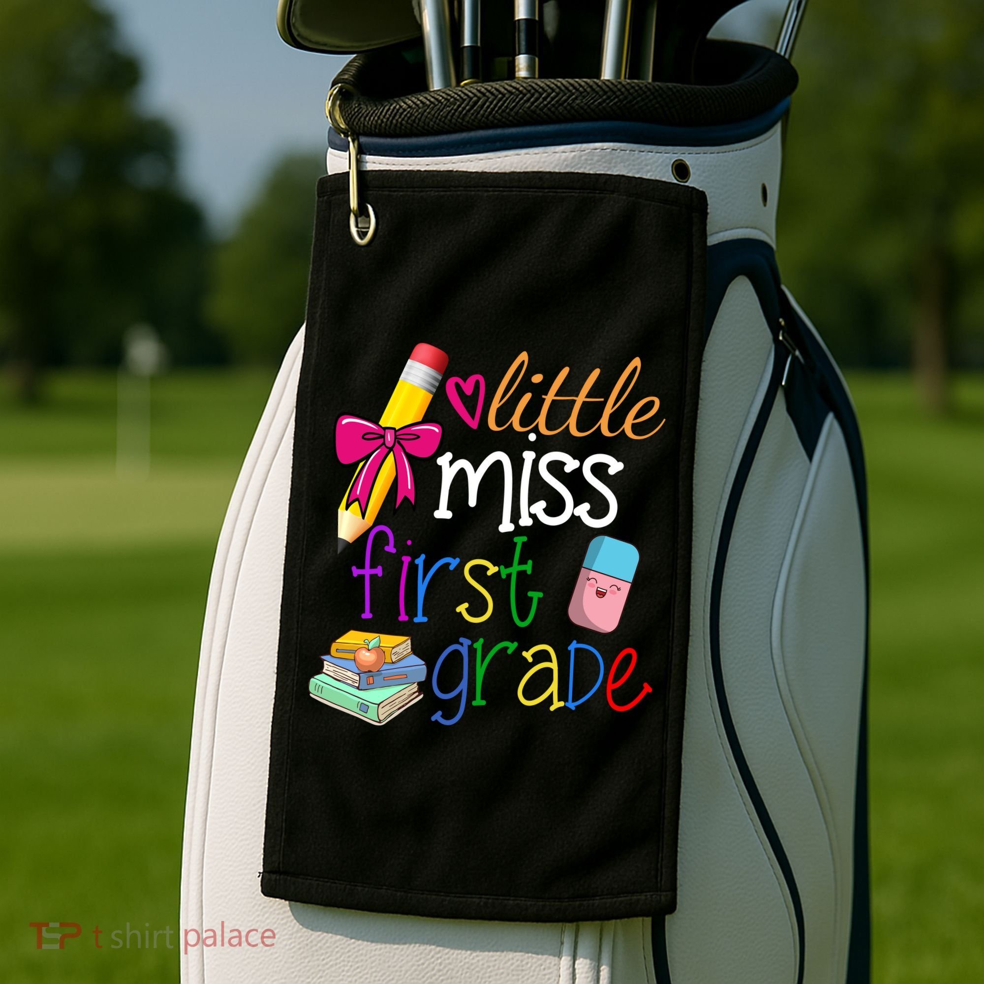 Little Miss First Grade Golf Towel