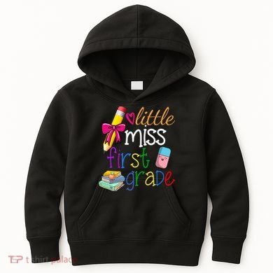 Little Miss First Grade Kids Hoodie