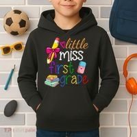 Little Miss First Grade Kids Hoodie thumb 2