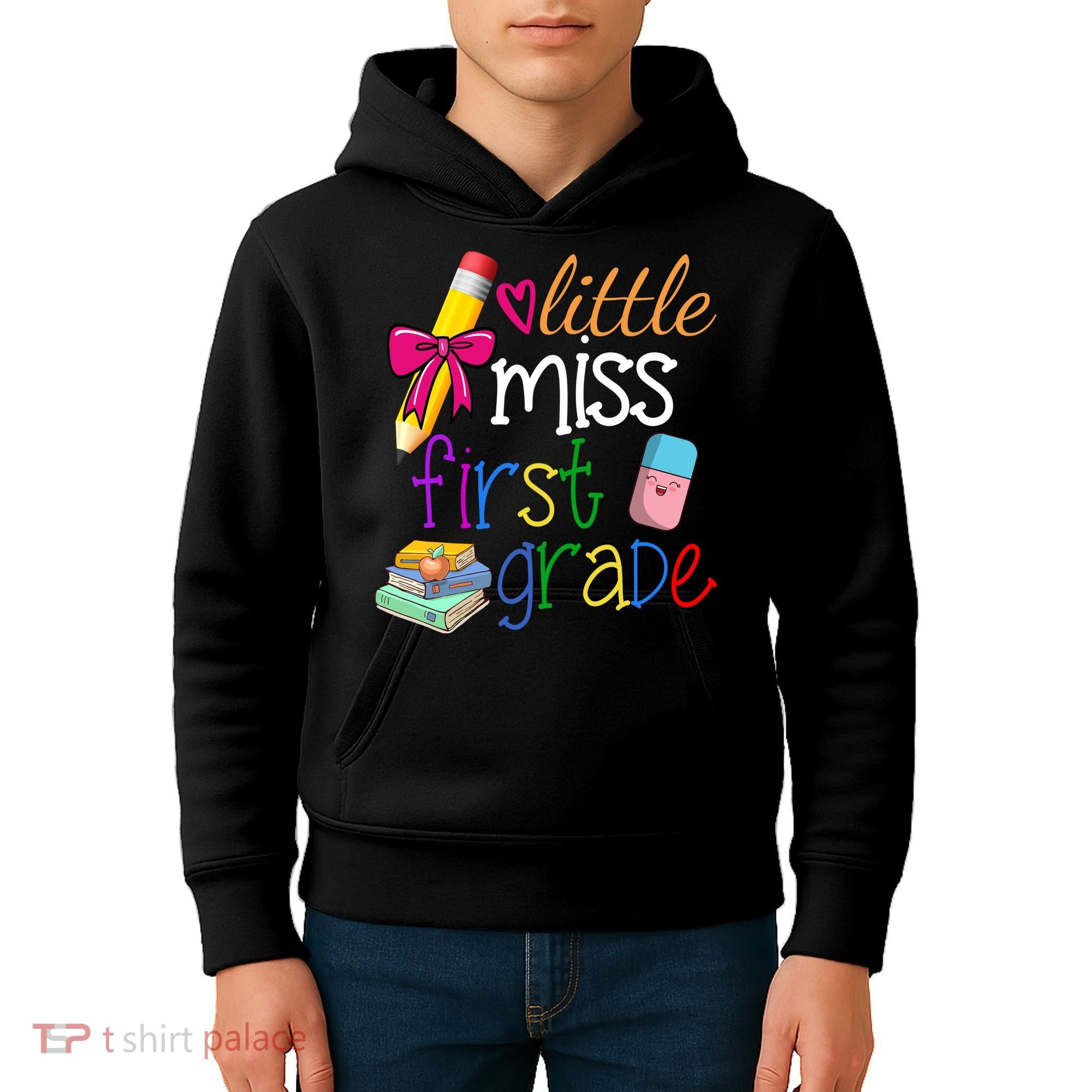 Little Miss First Grade Kids Hoodie
