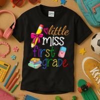 Little Miss First Grade Kids T-Shirt thumb 3