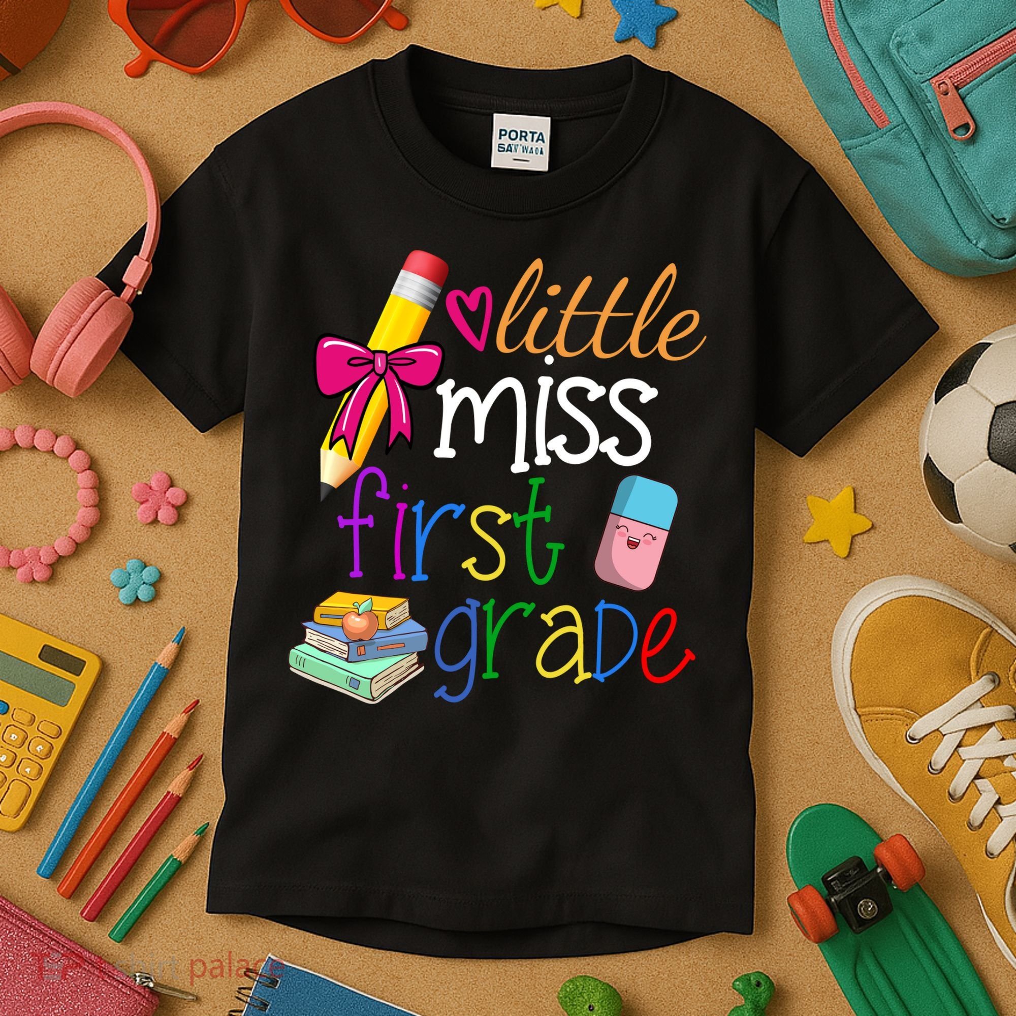 Little Miss First Grade Kids T-Shirt