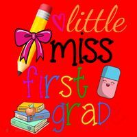 Little Miss First Grade Santa Hat thumb 1