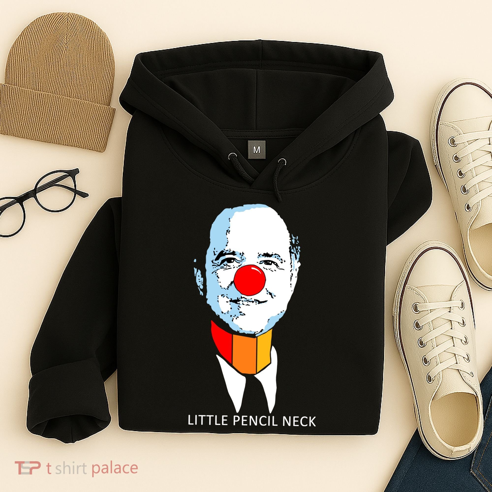 Little Pencil Neck Clown Pro Donald Trump Hoodie