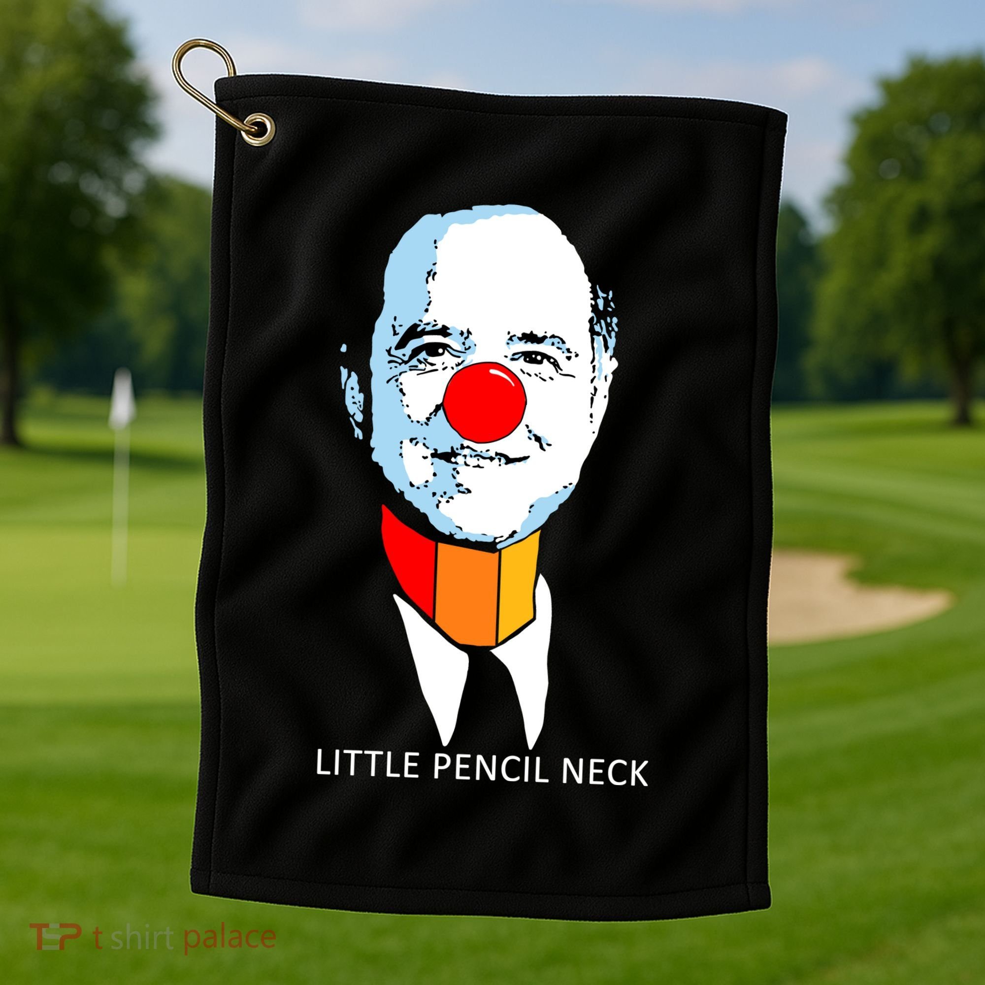 Little Pencil Neck Clown Pro Donald Trump Golf Towel