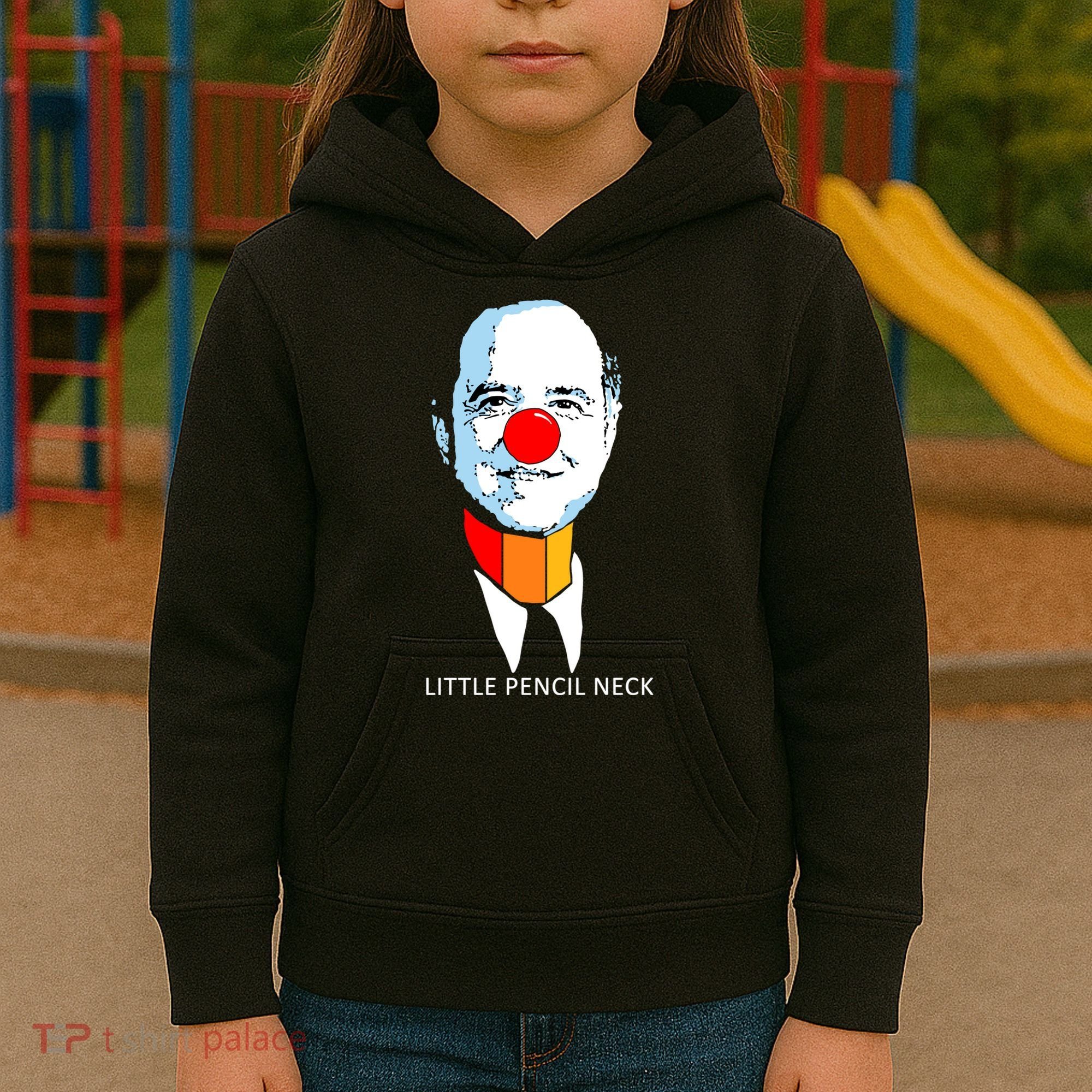 Little Pencil Neck Clown Pro Donald Trump Kids Hoodie