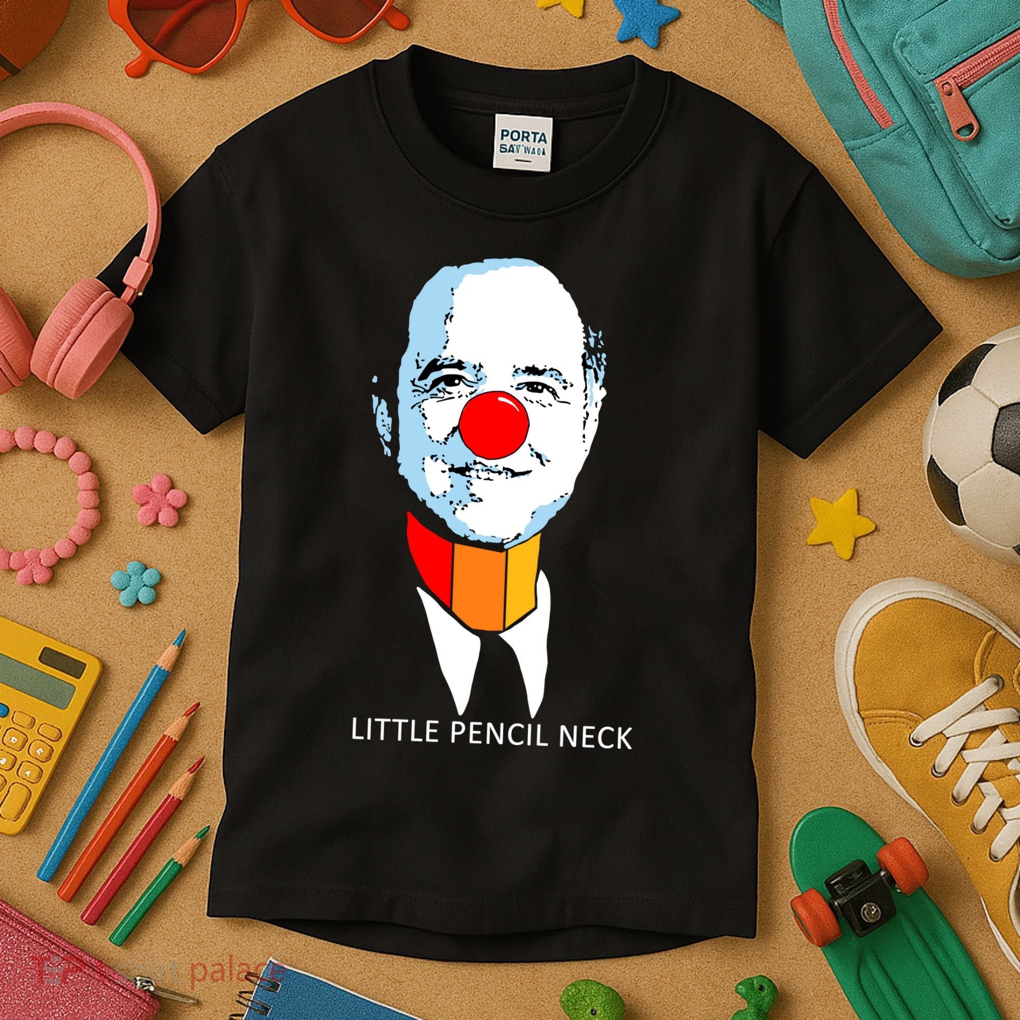 Little Pencil Neck Clown Pro Donald Trump Kids T-Shirt