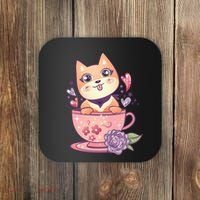 Little Teacup Dog Anime Coaster thumb 0