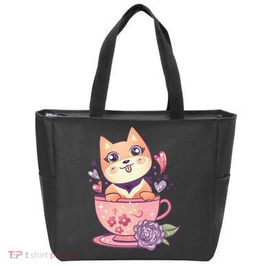 Little Teacup Dog Anime Tote Bag