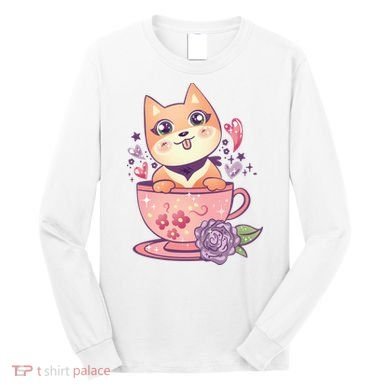 Little Teacup Dog Anime Long Sleeve Shirt