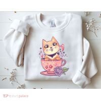 Little Teacup Dog Anime Sweatshirt thumb 2