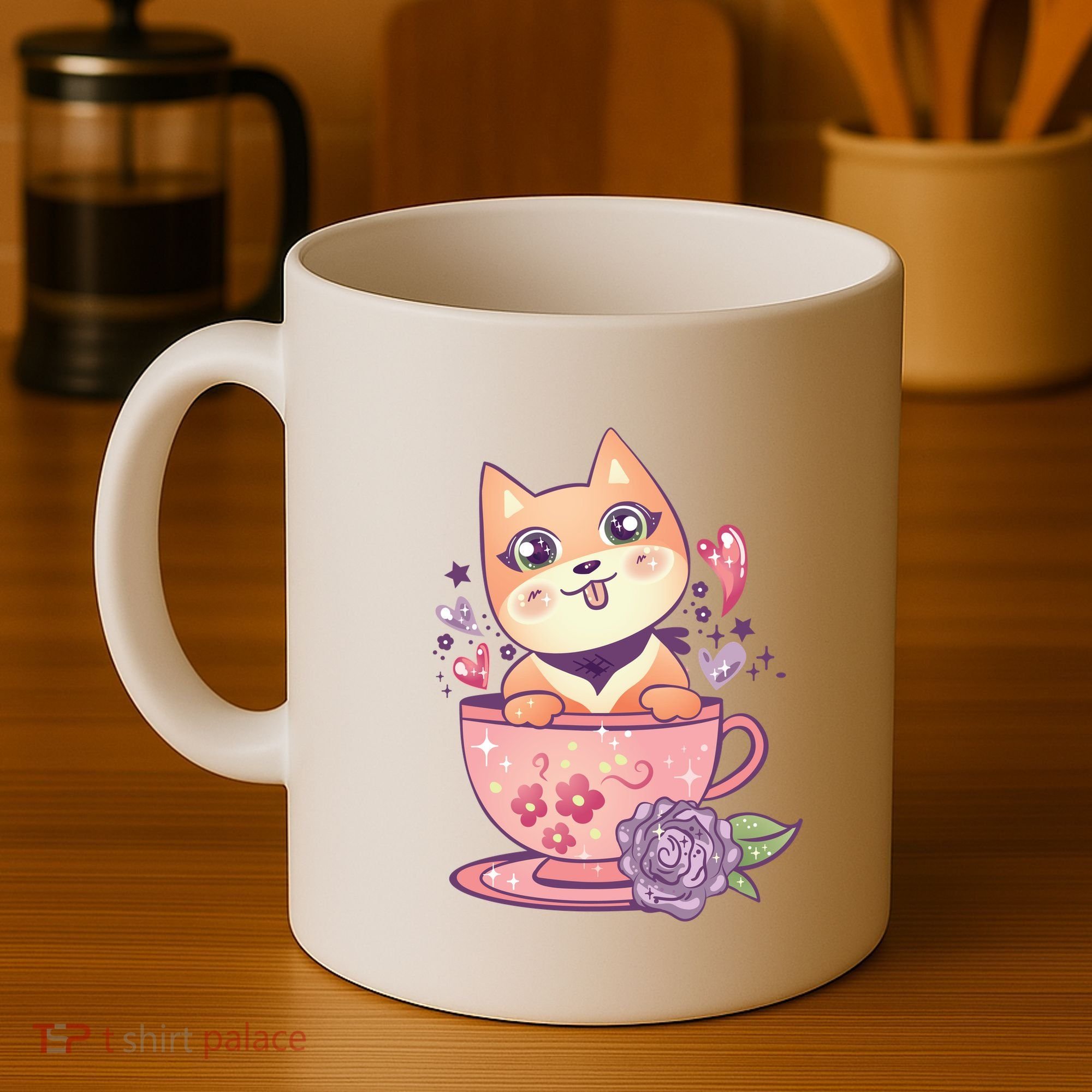 Little Teacup Dog Anime Coffee Mug