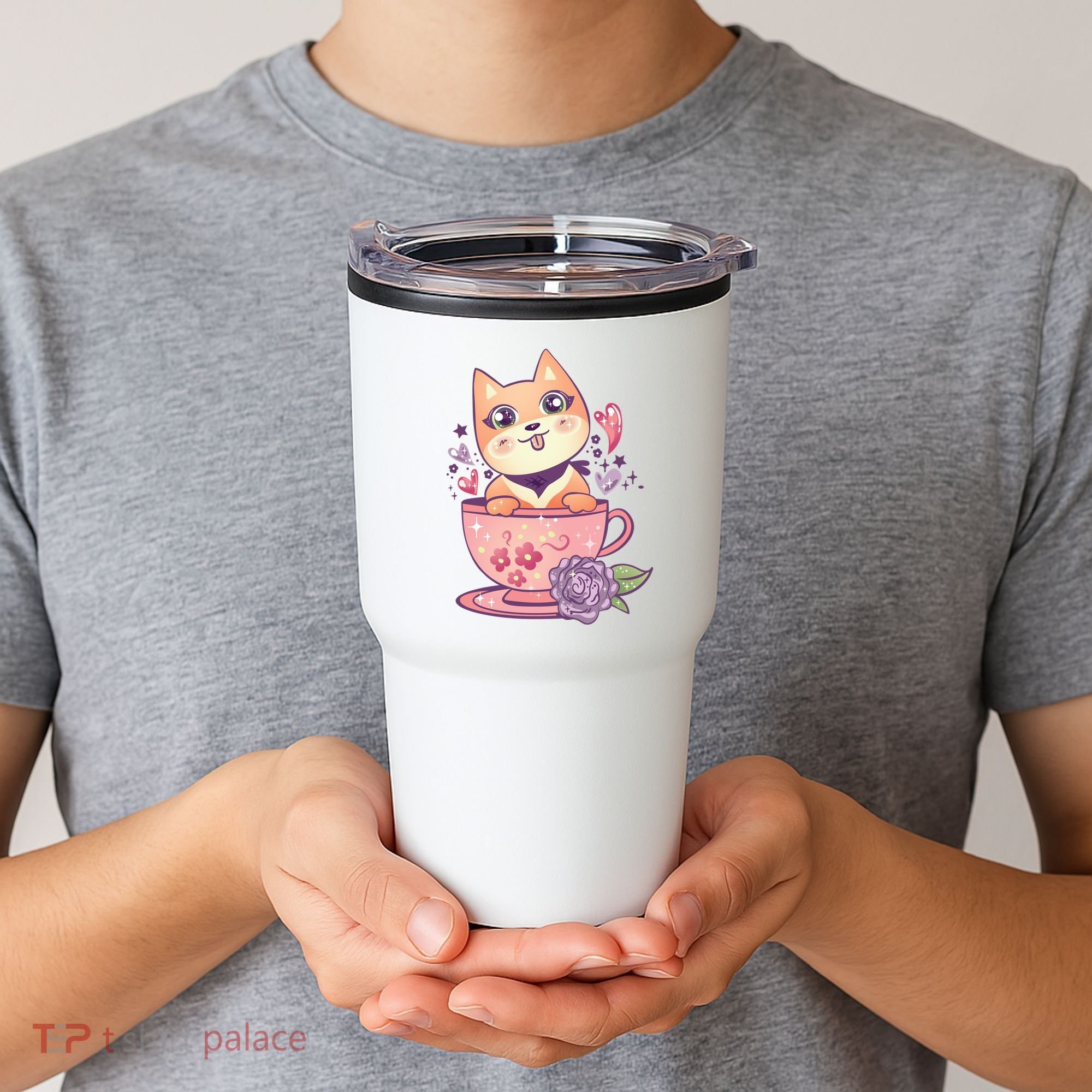 Little Teacup Dog Anime Tumbler