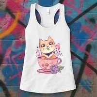 Little Teacup Dog Anime Women's Tank Top thumb 3