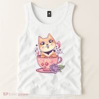 Little Teacup Dog Anime Tank Top thumb 2