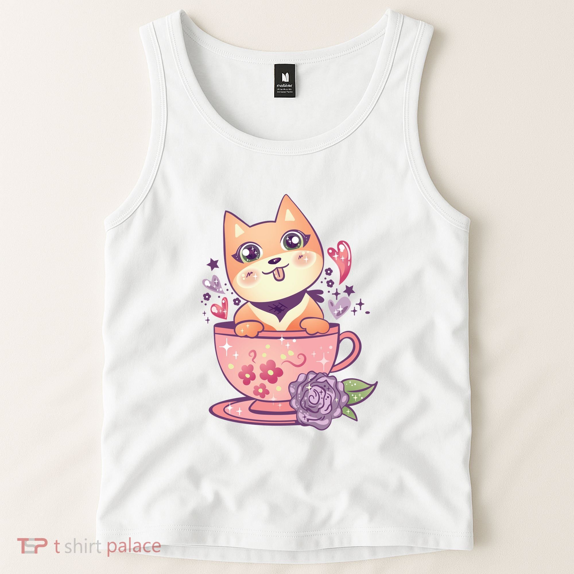 Little Teacup Dog Anime Tank Top