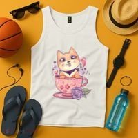 Little Teacup Dog Anime Tank Top thumb 4